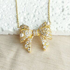 ✨Kendra Scott✨ Krista Gold Bow Necklace White Mix